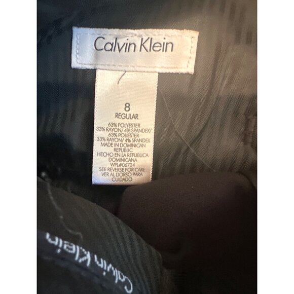 Calvin Klein Black 2-Piece Suit Size 8 Regular Boys Polyester Blend Church - Picture 2 of 5